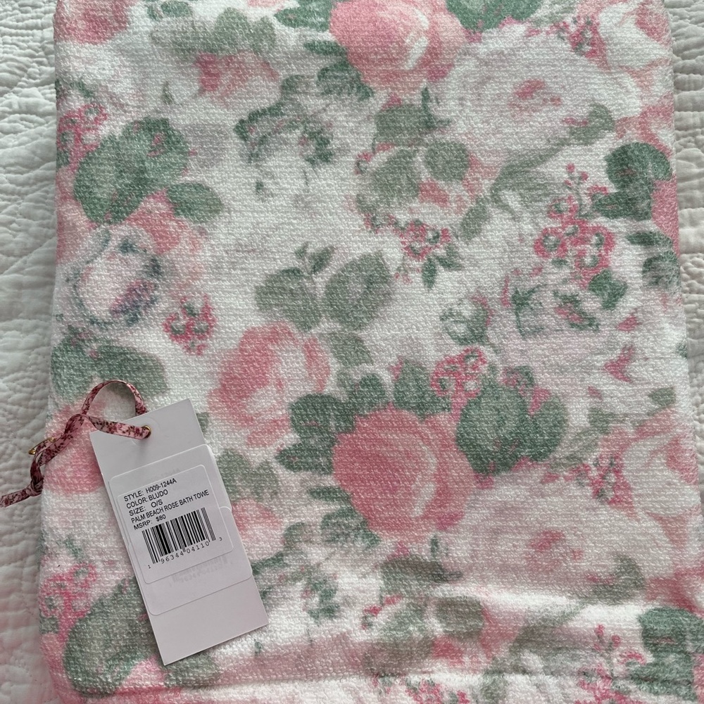 NWT Loveshack Fancy 6 Piece Towel Set - Palm Beach Rose